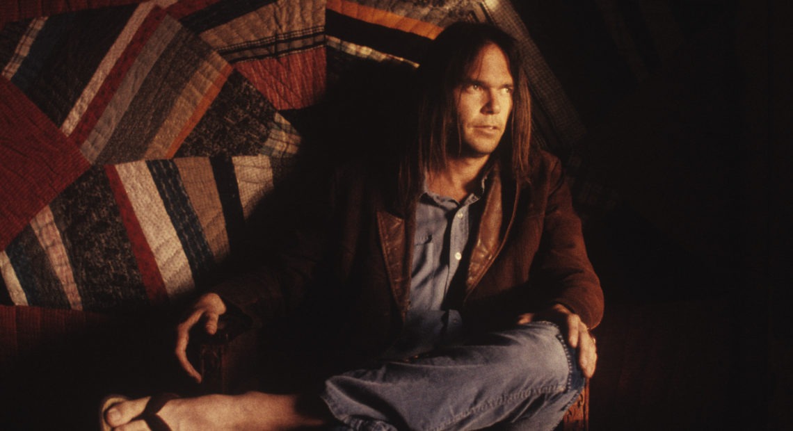 Neil Young's newly released album, Homegrown, arrives at the same moment as two other veteran songwriters, Bob Dylan and Willie Nelson, put out projects of their own. CREDIT: Henry Diltz/Courtesy of the artist