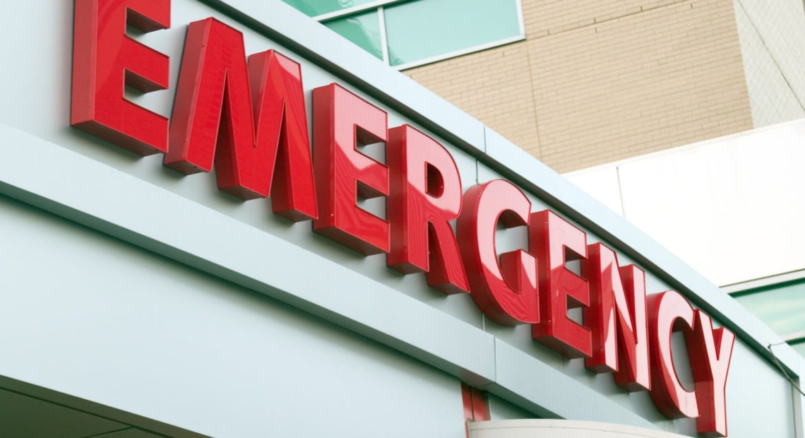 emergency room sign at a hospital