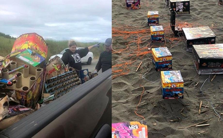 On July 5, 2019, volunteers on the Long Beach Peninsula collected approximately 16 tons of trash left behind by Independence Day revelers.