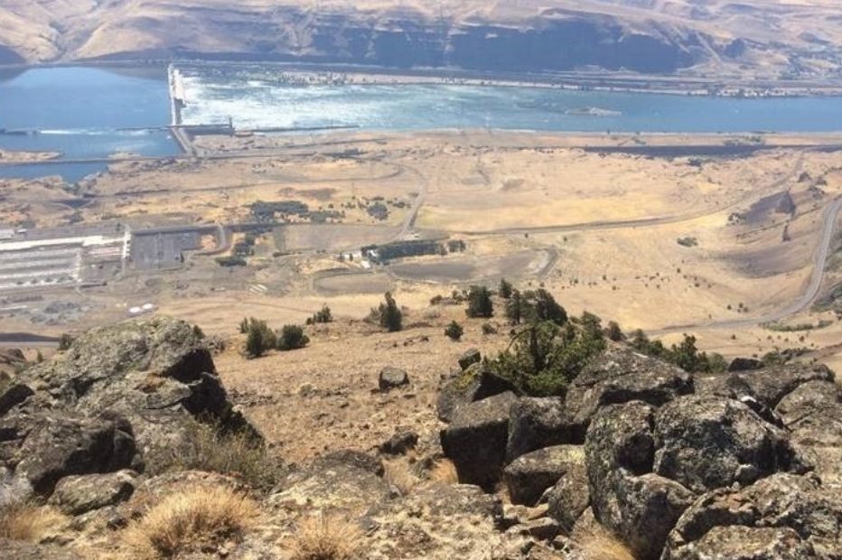The Goldendale Energy Storage Project would be built just outside Goldendale in Klickitat County. If built, it would be the largest pumped storage facility in the Northwest. The lower reservoir is proposed in the flat area below this image, by John Day Dam on the Columbia River. Courtesy of Rye Development