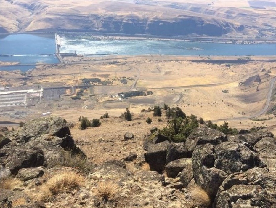 The Goldendale Energy Storage Project would be built just outside Goldendale in Klickitat County. If built, it would be the largest pumped storage facility in the Northwest. The lower reservoir is proposed in the flat area below this image, by John Day Dam on the Columbia River. Courtesy of Rye Development