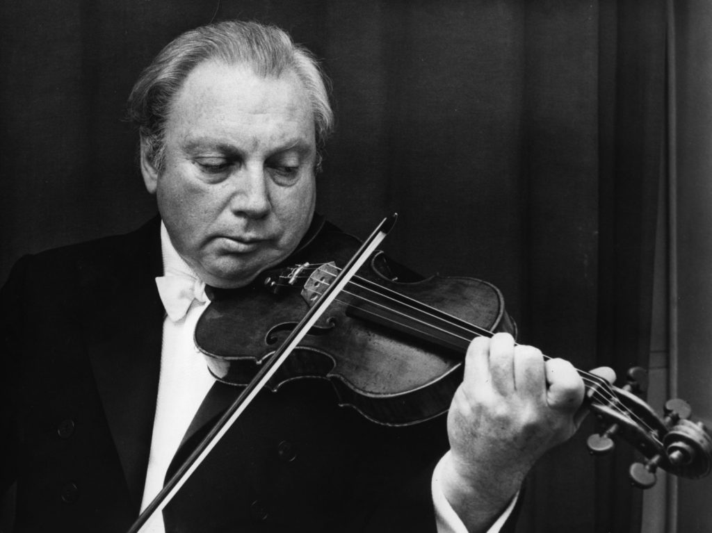 July 21 is the centennial of the birth of Isaac Stern. The violinist worked with his contemporaries, like Igor Stravinsky and Leonard Bernstein, and went on to mentor the next generation of musicians. CREDIT: Keystone/Getty Images