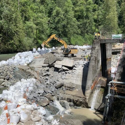 A view of the dam on the Middle Fork Nooksack River on Monday, July 13, 2020. CREDIT: American Rivers