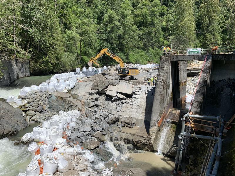 A view of the dam on the Middle Fork Nooksack River on Monday, July 13, 2020. CREDIT: American Rivers