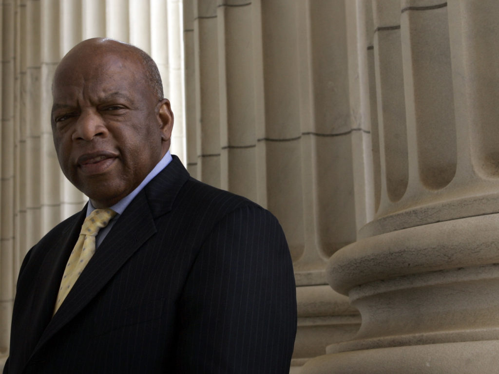 Rep, John Lewis, who spoke at the 1963 March on Washington, said it was a moral obligation to stand up for his beliefs. CREDIT: Susan Walsh/AP