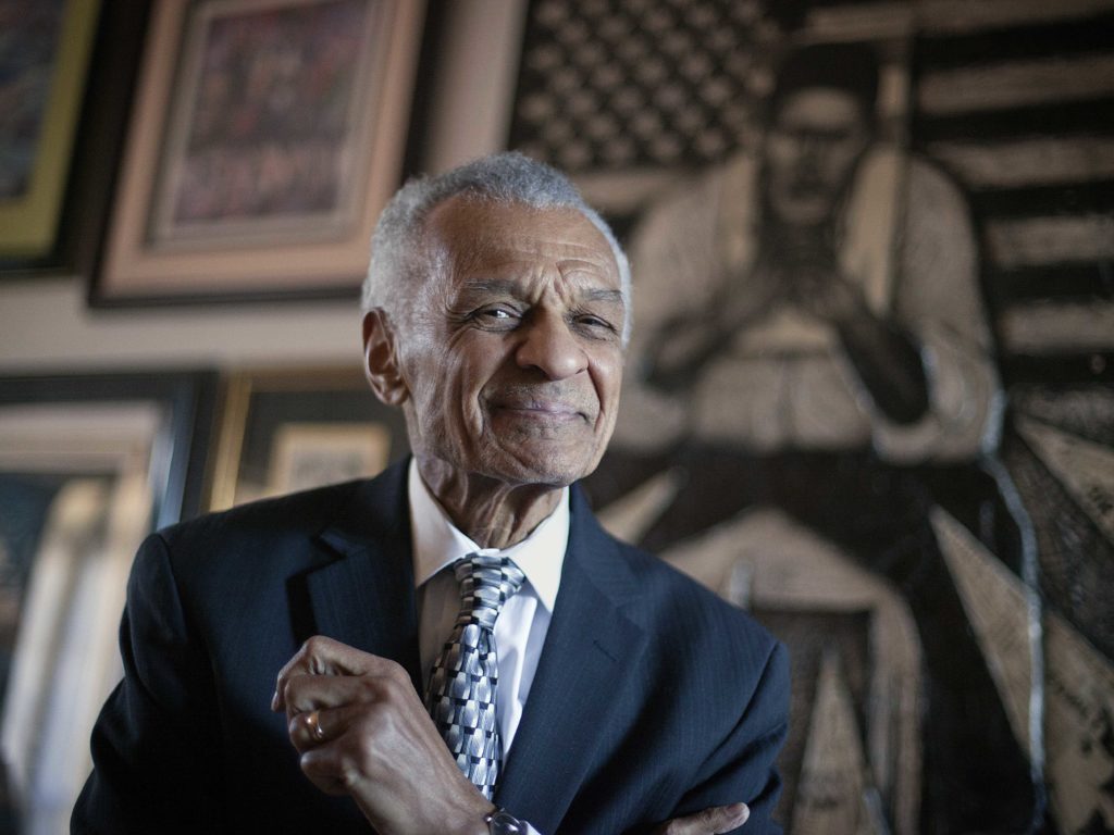 The Rev. C.T. Vivian, seen in a 2012 portrait at his Atlanta home, has died at the age of 95. CREDIT: David Goldman/AP