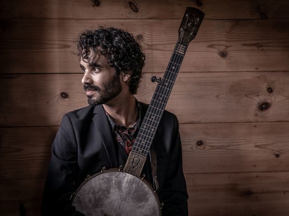 Jake Blount, a 24-year-old banjoist and fiddler, is one of the people in the traditional music community working to educate others on the genre's Black roots. Michelle Lotker/Courtesy of the artist