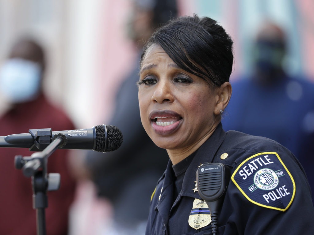 Seattle Police Chief Carmen Best said in a letter to the department: "This was a difficult decision for me, but when it's time, it's time." CREDIT: Elaine Thompson/AP