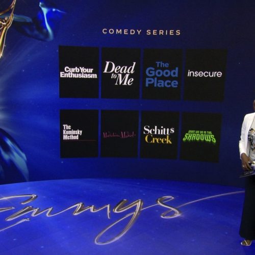 Leslie Jones announces the 2020 Emmy nominees for Outstanding Comedy Series Tuesday during the 72nd Emmy Awards Nominations Announcements in Los Angeles. CREDIT: Invision for The Television Academy