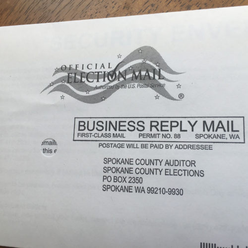 Washington state primary election ballot for the Aug. 4, 2020 all-vote-by-mail election. CREDIT: Scott Leadingham/NWPB