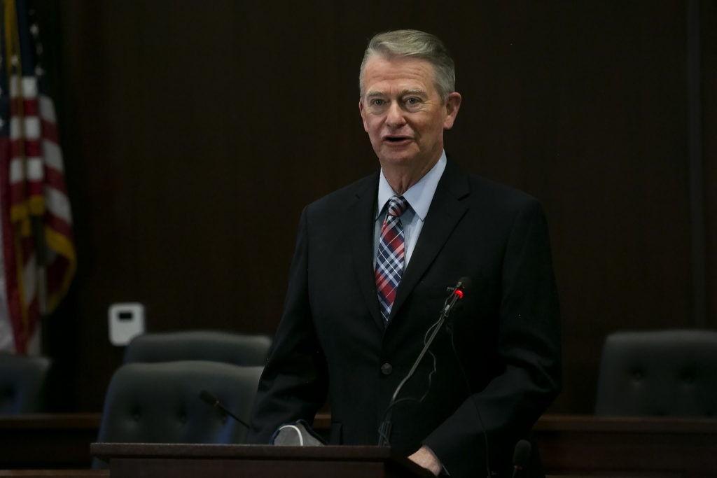 On Friday, Gov. Brad Little announced a plan to use $99 million in federal money to offset state cuts in K-12 spending. CREDIT: Sami Edge/Idaho EdNews
