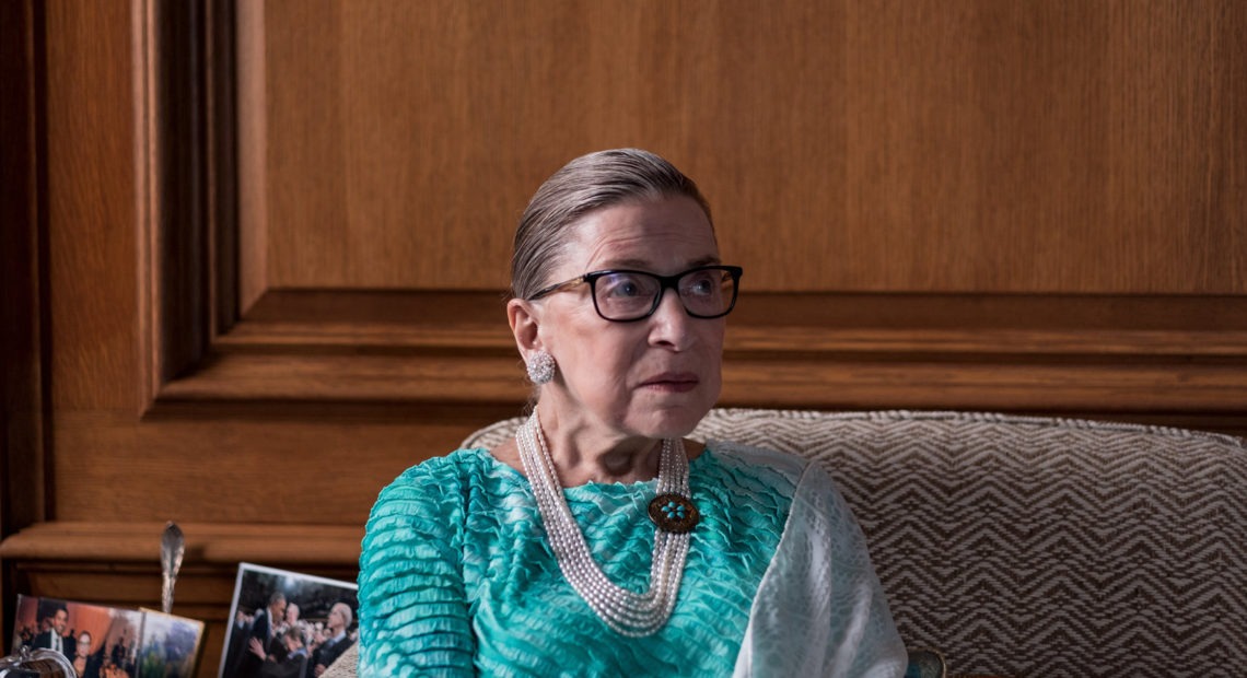 Supreme Court Justice Ruth Bader Ginsburg is pictured in the justice's chambers in Washington, D.C., during an interview with NPR's Nina Totenberg in September 2016.