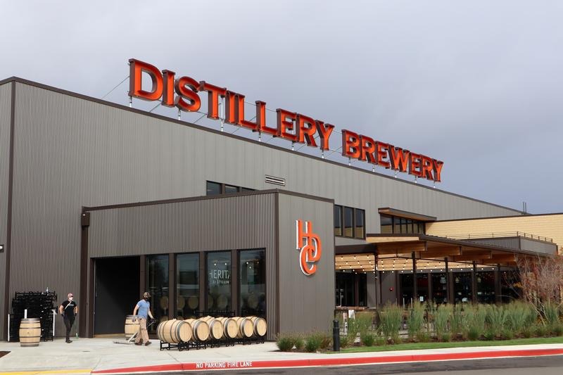 The Talking Cedar brewpub and distillery opened to the public this summer in Grand Mound. CREDIT: Tom Banse/N3