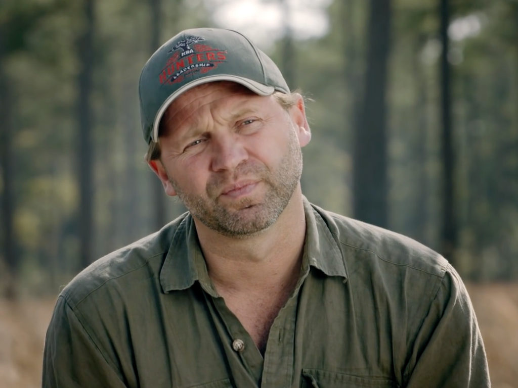 Joshua Powell appears in "Trust the Hunter in Your Blood," an NRA fundraising film on YouTube. CREDIT: YouTube