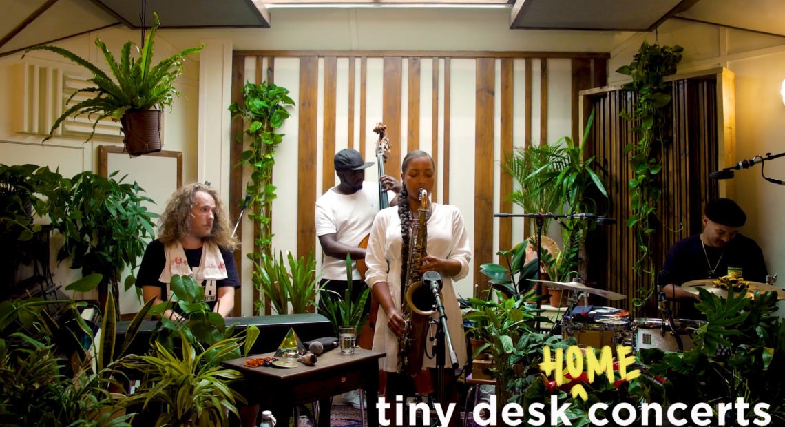 Nubya Garcia plays a Tiny Desk (home) concert from a boat.