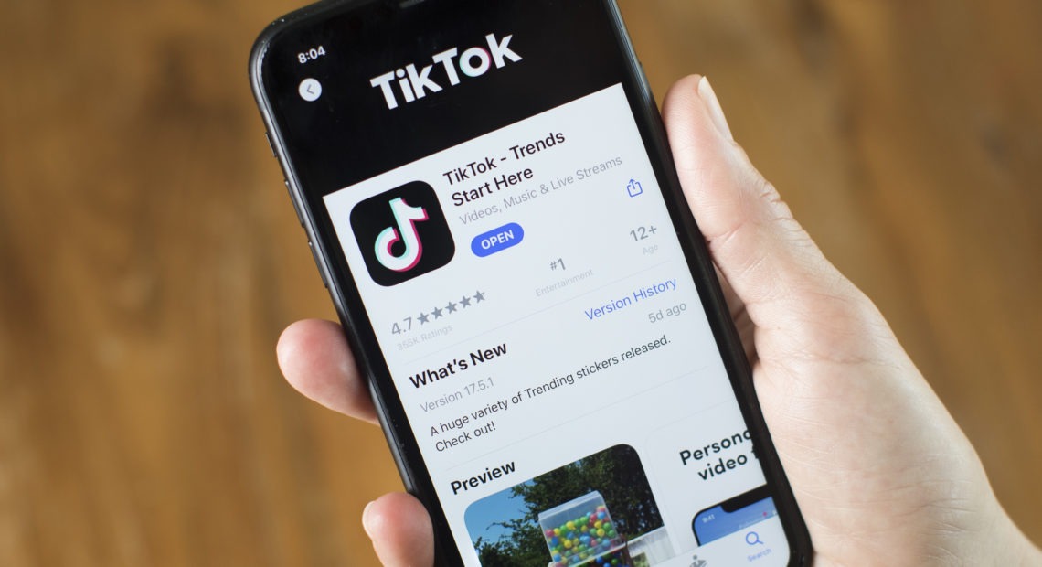 As of Sunday, Sept. 20, mobile app stores in the U.S. won't be allowed to distribute or maintain the WeChat or TikTok apps, the Commerce Department says. CREDIT: Brent Lewin/Bloomberg via Getty Images