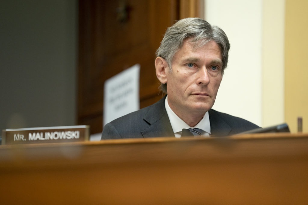 Rep. Tom Malinowski, D-N.J., is the lead sponsor of a House resolution condemning QAnon and the conspiracy theories it promotes. Stefani Reynolds/AP