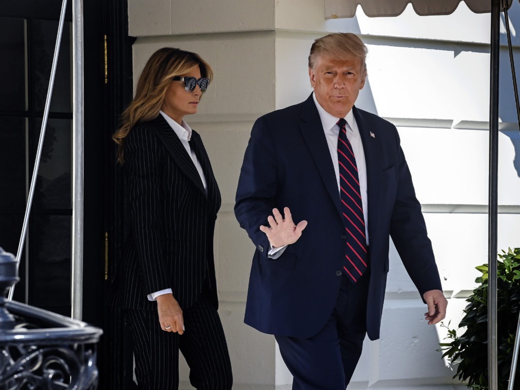 President Trump and First Lady Melania, depart the White House Tuesday for the first televised presidential debate. The president announced early Friday that he and the first lady have tested positive for the coronavirus. CREDIT: The Washington Post/The Washington Post via Getty Images