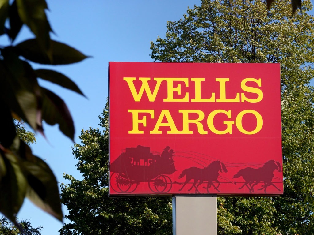 Wells Fargo has fired more than 100 employees whom it says personally defrauded a pandemic relief program from the Small Business Administration. CREDIT: Scott Olson/Getty Images