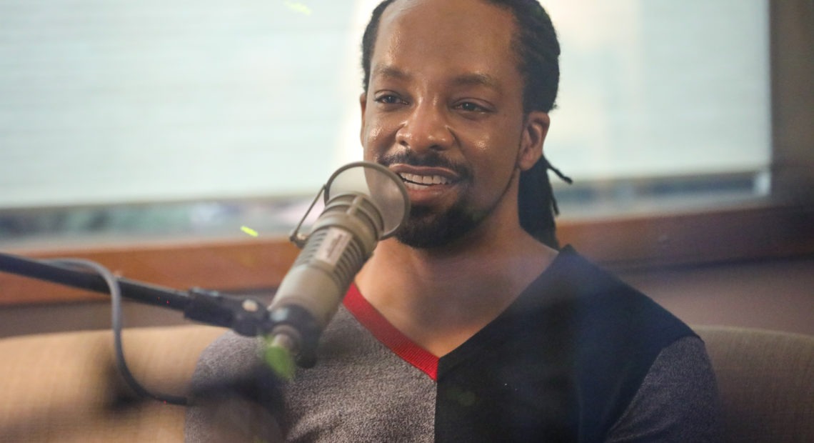 Photo of Jericho Brown from a recording of Traverse Talks with Sueann Ramella