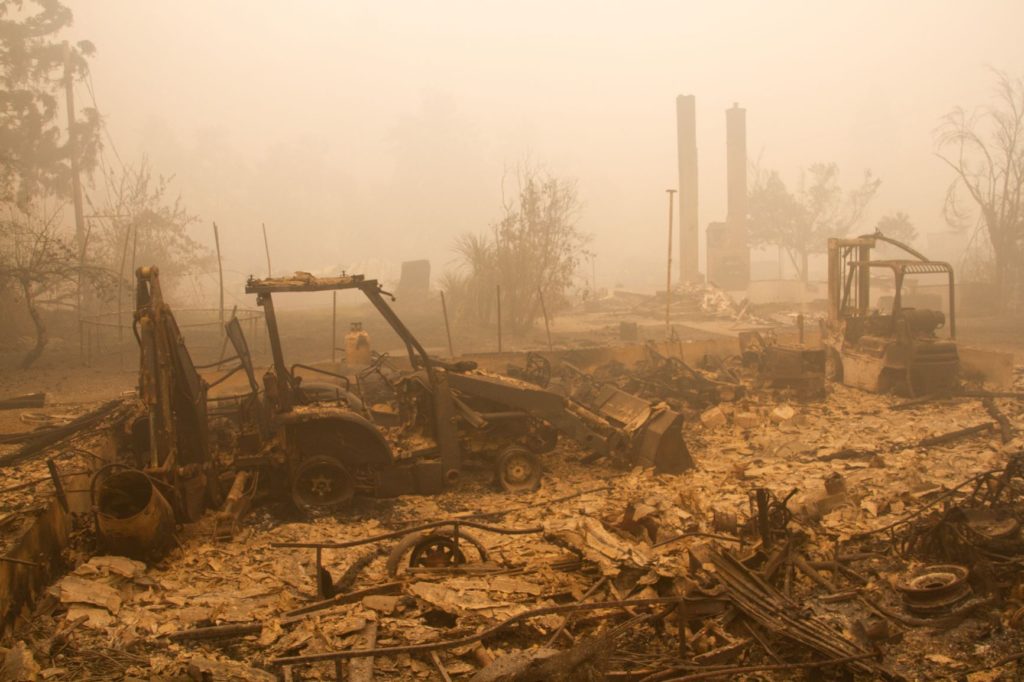 Rock Creek Hatchery on the North Umpqua River in southwest Oregon sustained the most severe damage of any hatchery during Oregon’s unprecedented wildfires. CREDIT: Matt Hill