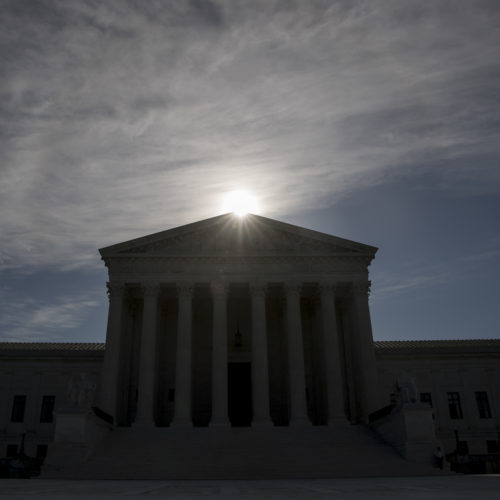 FILE - This May 4, 2020, file photo shows the Supreme Court building in Washington. Controversial Trump administration policies on the census, asylum seekers and the border wall, held illegal by lower courts, are on the Supreme Court's agenda Friday, Oct. 16, 2020. (AP Photo/Andrew Harnik