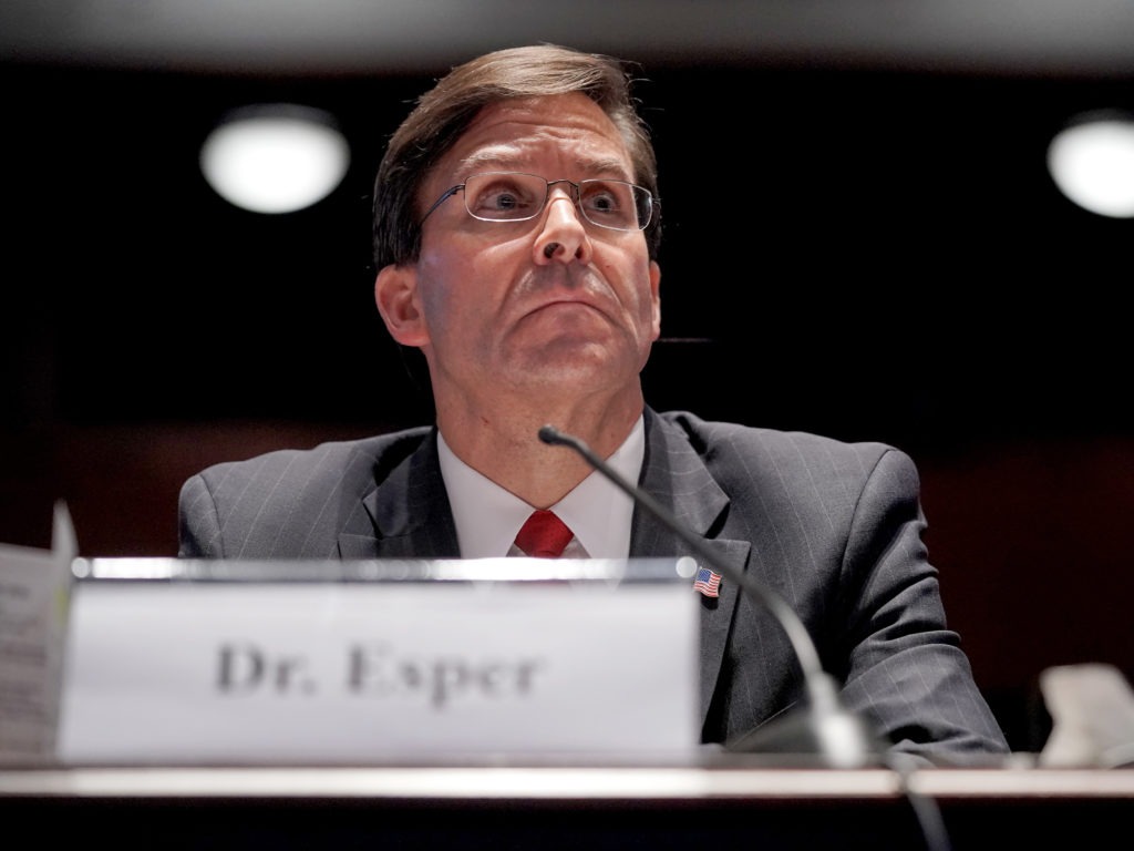 Secretary of Defense Mark Esper testifies during a House Armed Services Committee hearing on July 9, 2020 in Washington, D.C. Pool/Getty Images