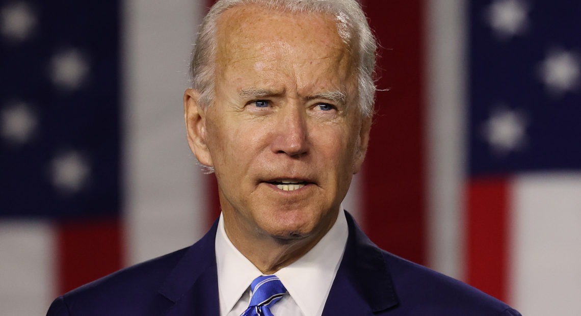 From the moment he launched his campaign, Joe Biden focused on what he called a "battle for the soul of our nation." CREDIT: Chip Somodevilla/Getty Images