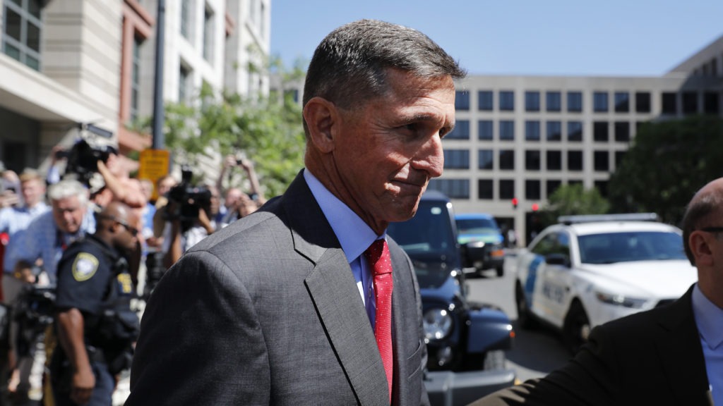 President Trump has pardoned Michael Flynn, his former national security adviser, pictured at the E. Barrett Prettyman U.S. Courthouse in Washington, D.C., in July 2018. CREDIT: Aaron P. Bernstein/Getty Images