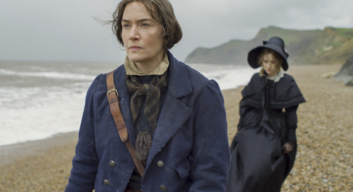"I feel proud of myself now, as a 45-year-old woman, to have just played a role in which ... my age really shows on my face," says Kate Winslet. She plays British paleontologist Mary Anning in the new film Ammonite. Courtesy of Neon