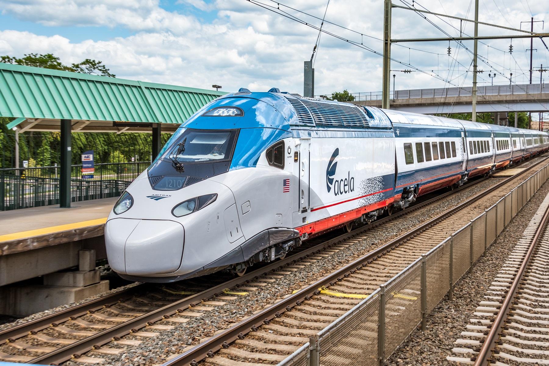 Cascadia high speed rail planners are aiming for a top speed of 250 mph, considerably faster than the next generation Amtrak Acela train shown here. CREDIT: Amtrak 