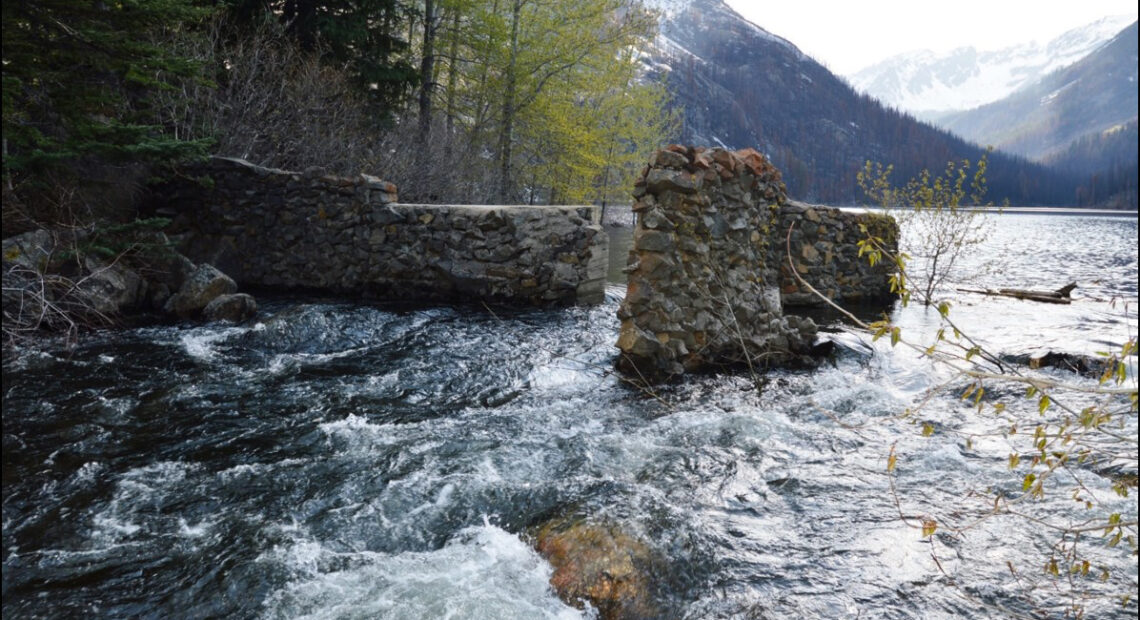 Eightmile Dam, shown here in May 2018, was in need of emergency repairs at the time. Now a plan - and the environmental review - for a permanent fix is underway, with public comments due in February 2021. Courtesy of WA Dept. of Ecology