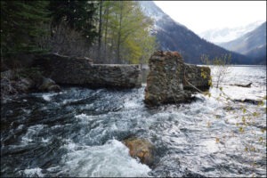 Eightmile Dam, shown here in May 2018, was in need of emergency repairs at the time. Now a plan - and the environmental review - for a permanent fix is underway, with public comments due in February 2021. Courtesy of WA Dept. of Ecology