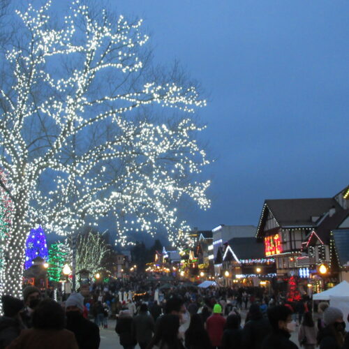 Thousands of visitors have been pouring into Leavenworth despite the absence of the usual year-end festivals, tree lighting ceremony and indoor dining.