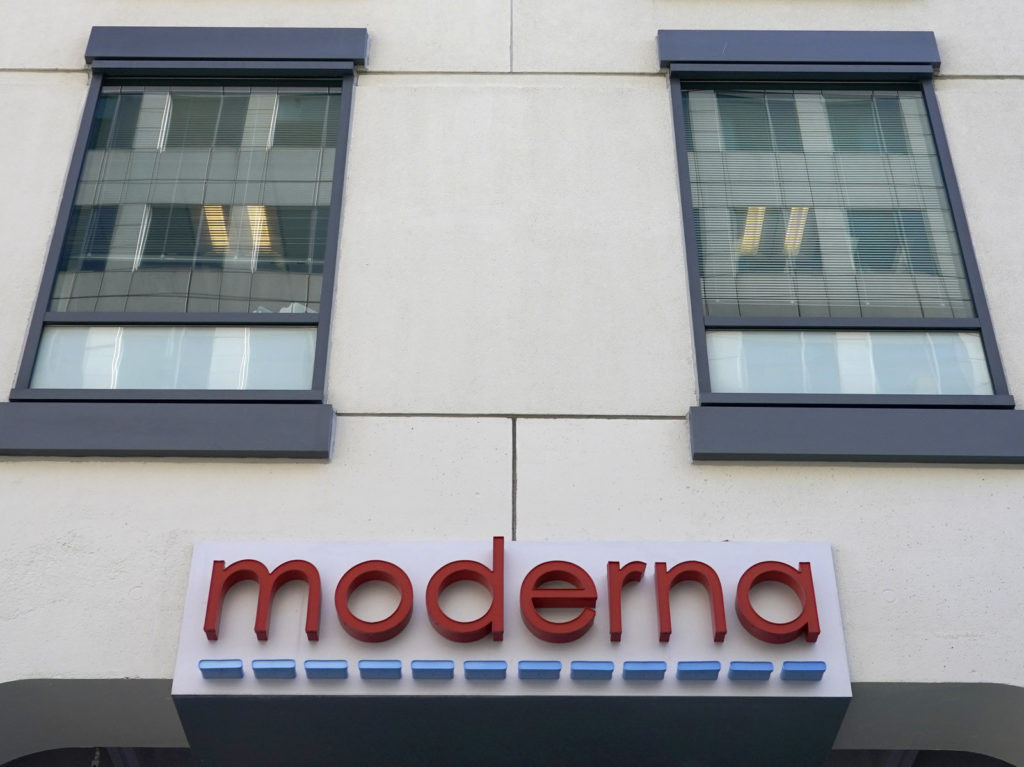 The facade of Moderna, Inc. headquarters is seen, Tuesday, Dec. 15, 2020, in Cambridge, Mass. The Food and Drug Administration said that a second potential COVID-19 vaccine, developed by Moderna, appears safe and highly effective, bringing it to the cusp of U.S. authorization. A panel of outside experts is expected to vote to recommend the formula on Thursday, with the FDA's green light coming soon thereafter. (AP Photo/Elise Amendola)