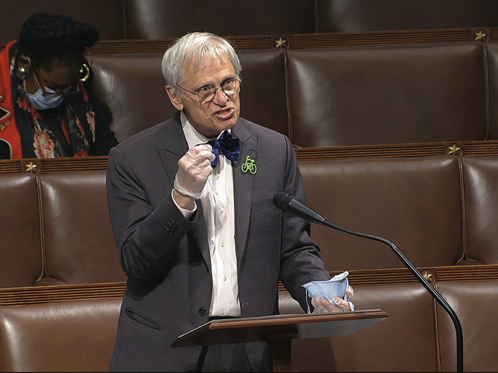 Democratic Rep. Earl Blumenauer of Oregon has been pushing for federal decriminalization laws for years and argued Americans already showed support by voting to legalize cannabis in states across the country. CREDIT: House Television via AP