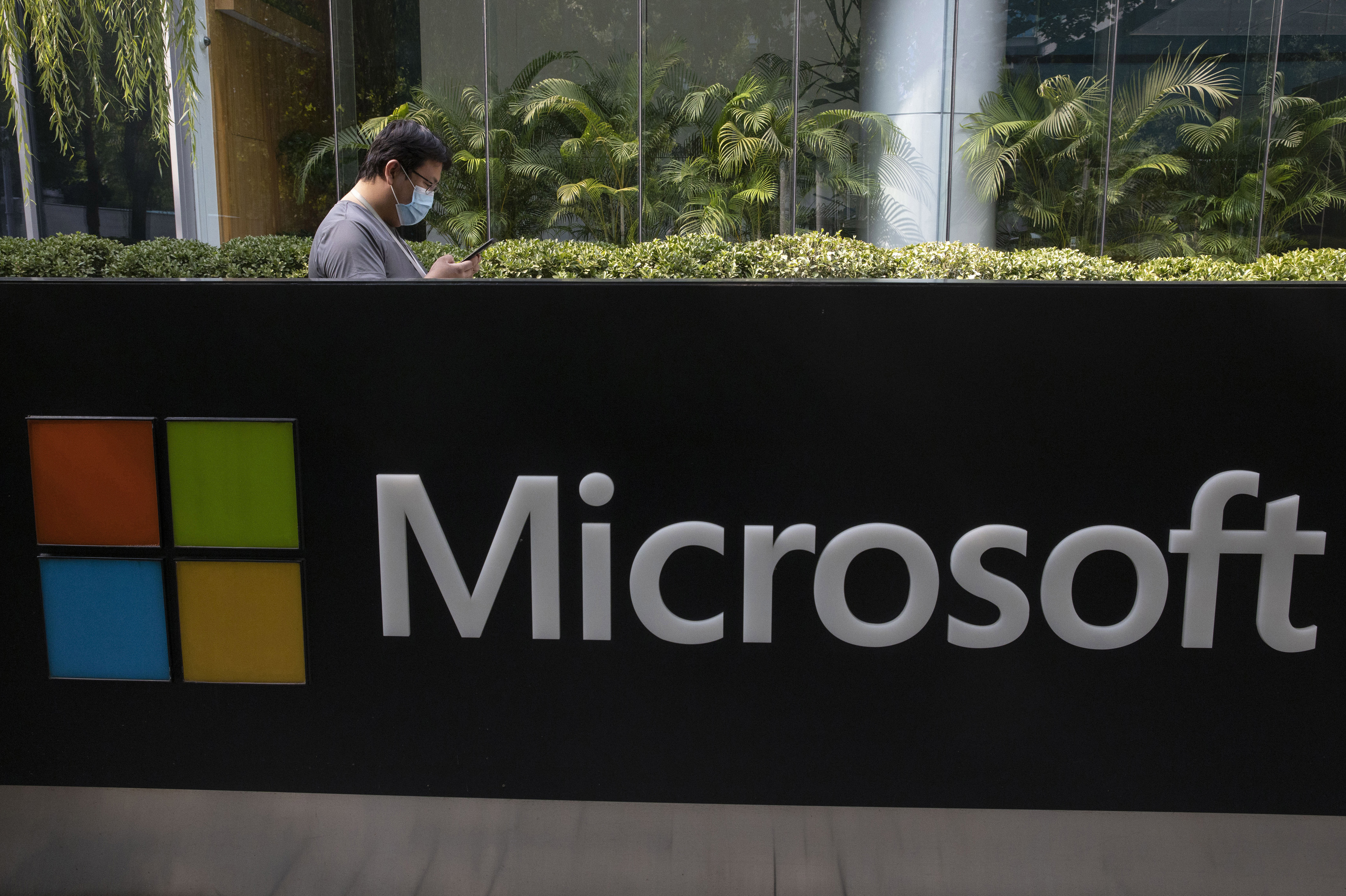 Microsoft sign - CREDIT Ng Han Guan/AP