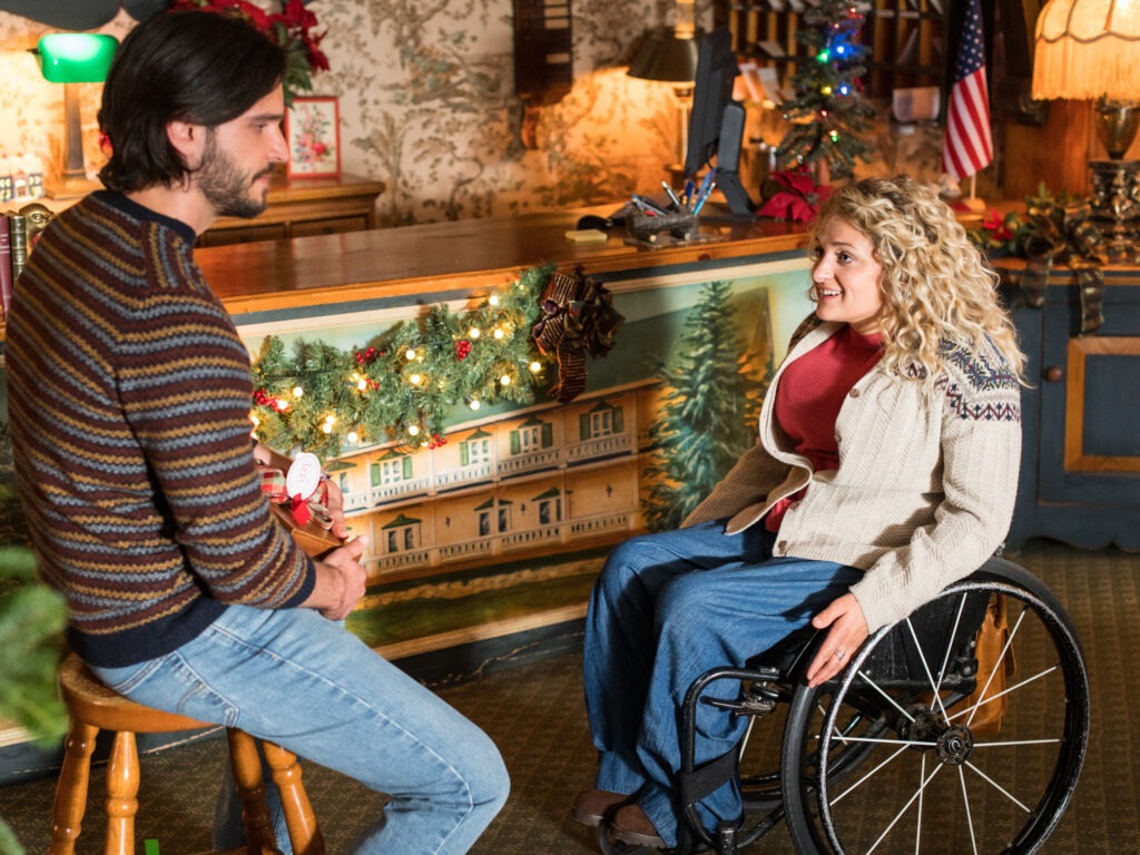 Ali Stroker and Daniel di Tomasso in Lifetime's Christmas Ever After. Courtesy of Lifetime