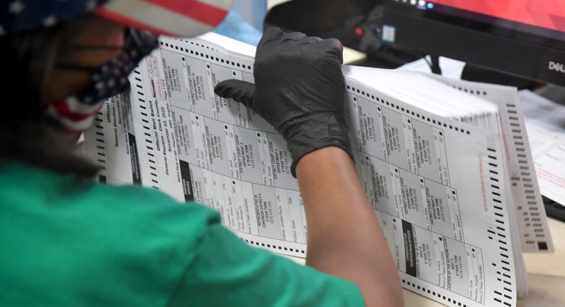 ballots - in a processing center