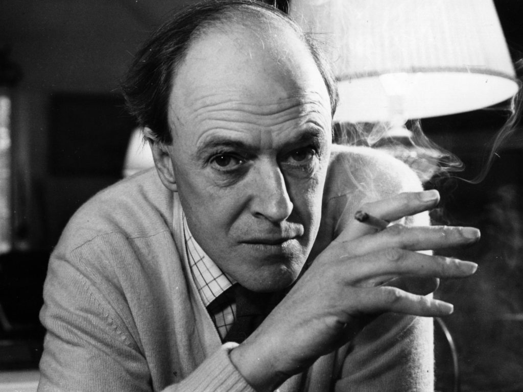 British children's book author Roald Dahl, as pictured in 1971. Thirty years after his death, Dahl's family has apologized for the author's anti-Semitism. CREDIT: Ronald Dumont/Getty Images