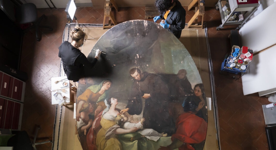 The final restoration project by the nonprofit Advancing Women Artists group features works by Violante Ferroni, an 18th century prodigy about whom little is known today. Francesco Cacchiani/AWA