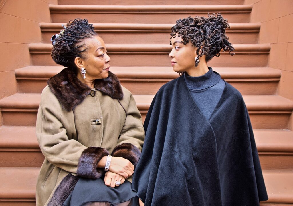 The Stoop Stare Down (Nia & Afiya, Two Generations in Harlem), Jan. 26, 2020, 3:30 p.m., 42 degrees CREDIT: Ruben Natal-San Miguel/Ruben Natal-San Miguel & Postmasters Gallery