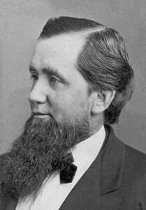 Portrait of George Pullman with beard and dark hair. 