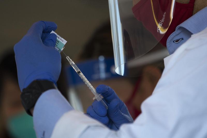 A COVID-19 vaccine being administered in Washington state