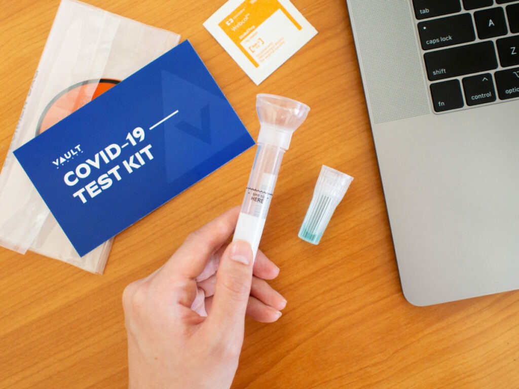 Telehealth company Vault Health has partnered with health departments in states like Minnesota to deploy at-home tests for the coronavirus to residents. Courtesy Hawaiian Airlines/Vault Health