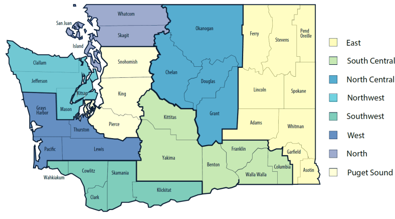 Washington's business reopening will now be done by a regional approach, rather than a county-by-county four-phase approach. Courtesy WA Governor's Office