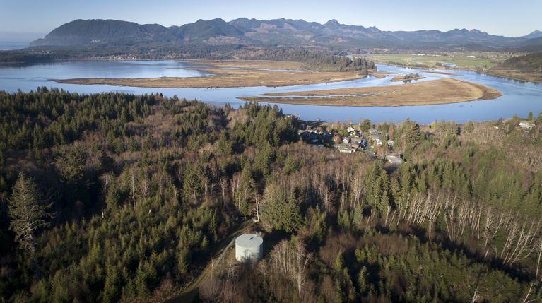 The 400 residents of Wheeler, Oregon, were forced to find a new water supply after muddy logging runoff filled the town's reservoirs. CREDIT: Brooke Herbert / The Oregonian