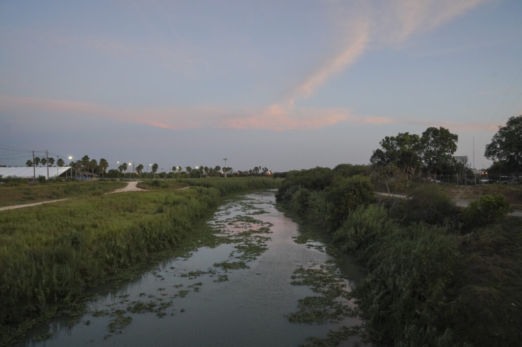 The Rio Grande as seen from the Gateway International Bridge in Matamoros, Mexico, in 2019. A mother and her four daughters from Honduras crossed the river nearly three years ago to seek asylum. The daughters were released from a federally funded shelter and placed with their father in Virginia. Their mother is in a shelter in Honduras. 