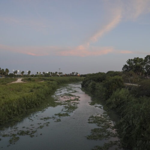 The Rio Grande as seen from the Gateway International Bridge in Matamoros, Mexico, in 2019. A mother and her four daughters from Honduras crossed the river nearly three years ago to seek asylum. The daughters were released from a federally funded shelter and placed with their father in Virginia. Their mother is in a shelter in Honduras.