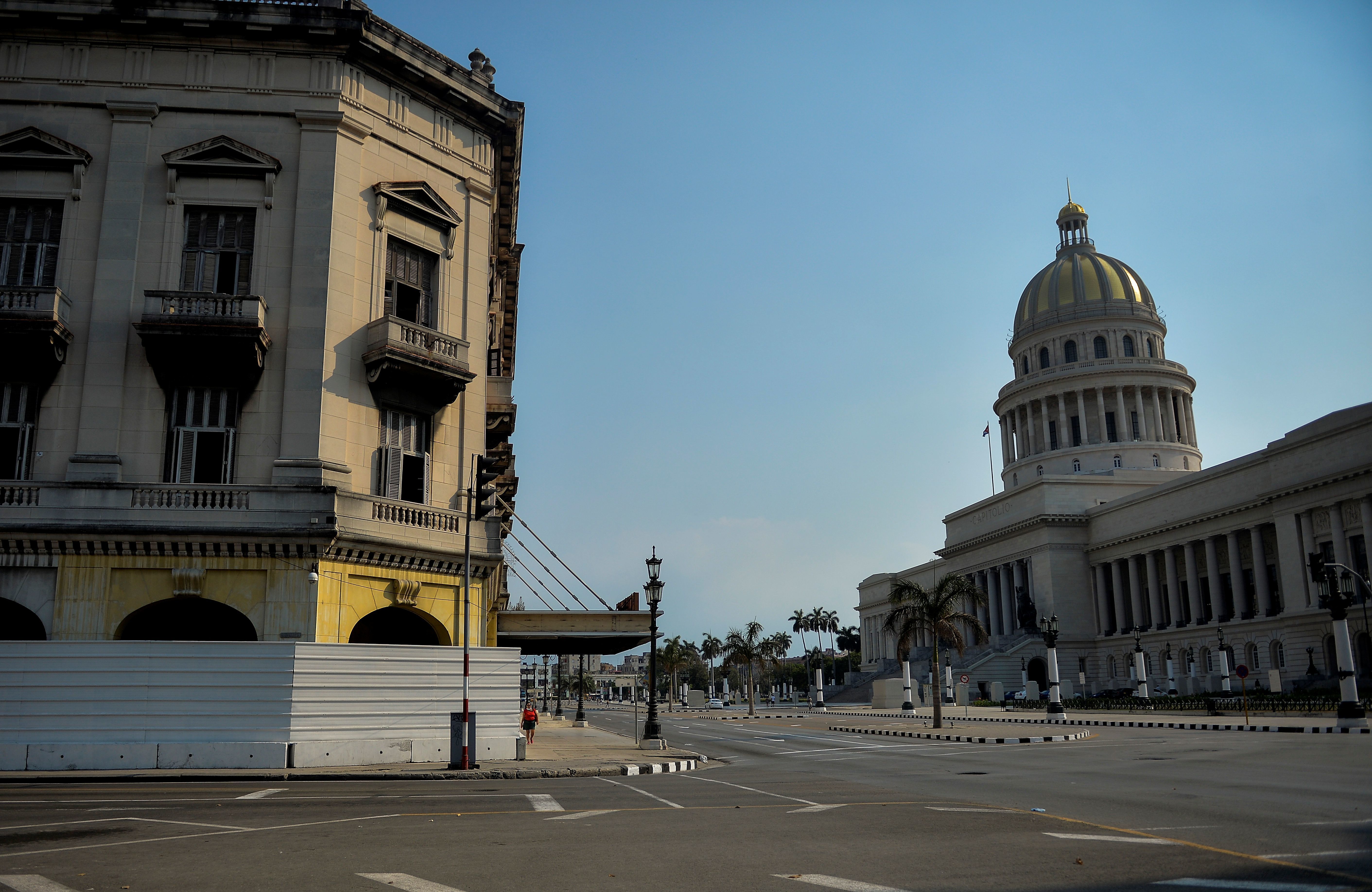 An empty street near the Havana Capitol, in Cuba in May 2020. The Trump administration plans to designate Cuba as a state sponsor of terrorism. CREDIT: Yamil Lage/AFP viaCGetty Images